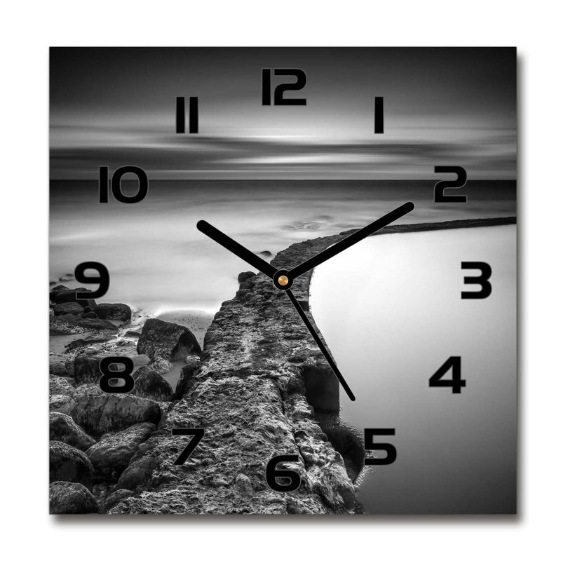 Jshun Glass Wall Clock, Black