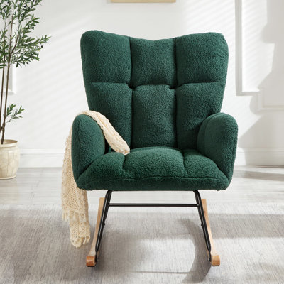 Chaise berçante rembourrée Teddy