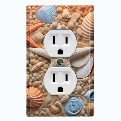 Nature Themed 1 - Gang Toggle Light Switch Standard Wall Plate