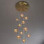 Vine 11 Amber Glass Pendants Chandelier-1291112175-1291112170