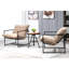 Fauteuil d'appoint élégant en velours moderne, fauteuil inclinable contemporain à structure en métal avec coussin de siège profond pour bureau à domicile-1144642340