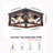 Lorang 4-light Metal Wood Frame Caged Unique Flush Mount Ceiling Light Fixture