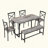 6-Piece Dining Set with Compact Design and Durable Steel Frame, Perfect for Kitchen and Living Room-1193217552