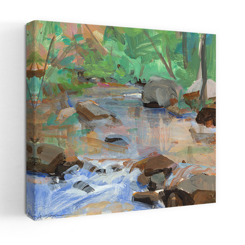 Réflexions sous le vert abstrait, art animalier contemporain, H 18 po x l 18 po