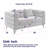 60Inch Oversized 2 Seater Sectional Sofa, Living Room Comfort Fabric Sectional Sofa-Deep Seating Sectional Sofa, Soft Sitting With 2 Pillows For Living Room, Bedroom, Office, Black Teddy-572963441