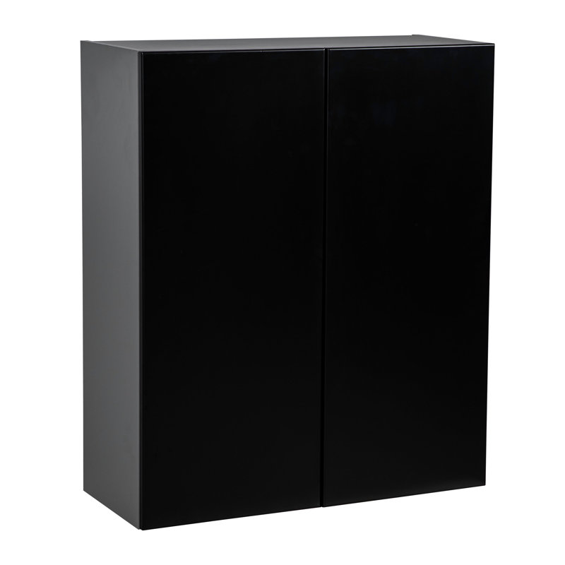 Open Particleboard Standard Wall Cabinet Ready-to-Assemble, 36" H x 24" W, Black Matte