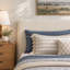 Cadre de lit King capitonné, coussin nuage en velours côtelé doux, bord rembourré de 22 cm d'épaisseur, design sans cadre, crème-1584742376