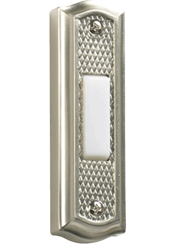 Bouton-poussoir zinc en nickel satin
