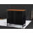 Accent Cabinet with Slatted Grille Striped Door Modern Cabinet High-Quality MDF and Metal Leg
