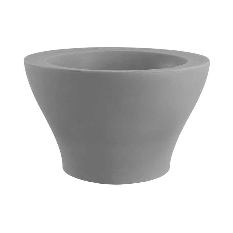 Centro Resin Pot Planter, Steel, 14.75" H x 23.5" W x 23.5" D