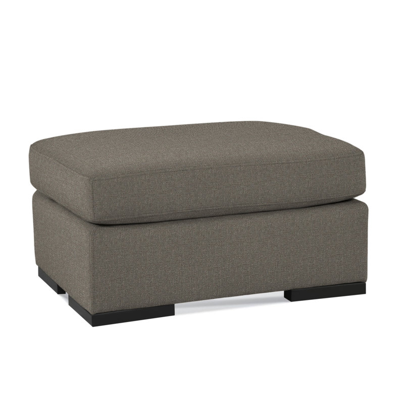Memphis Ottoman, Gray Sugar Performance; 0863-84, Frost White