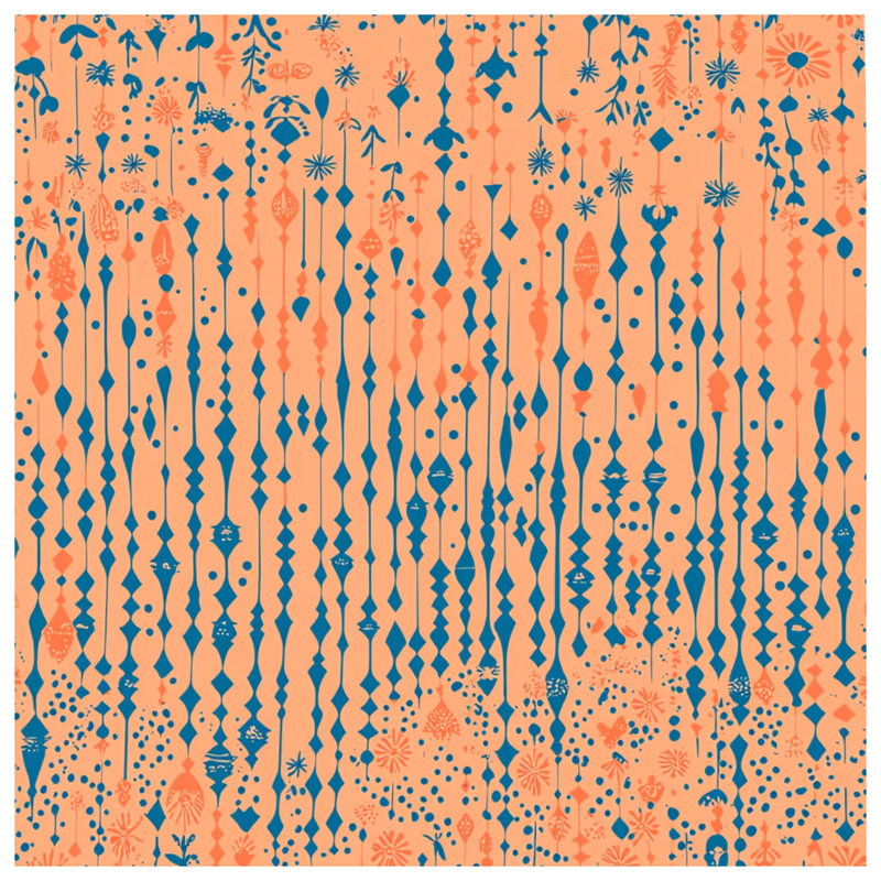 Édredon géométrique abstrait Boho Boho, Édredon très grand, Orange géométrique / floral