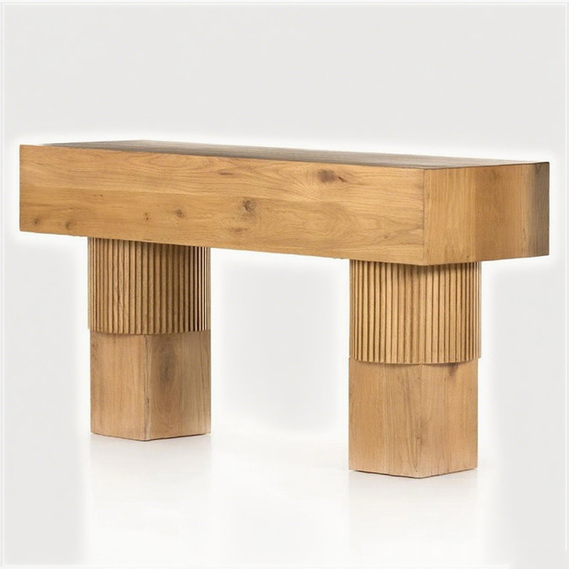 Console moderne en bois rectangulaire, H 29,9 po x l 78,7 po x P 15,7 po