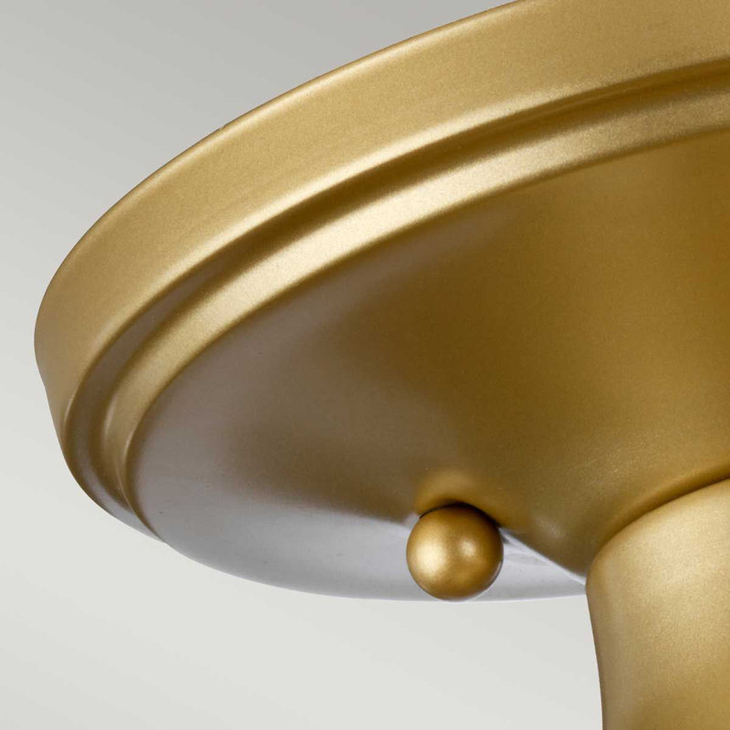 Atha Glass Semi Flush Mount, Natural Brass