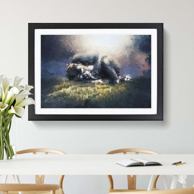 The Resting Gorilla in Abstract - Picture Frame Painting Print
