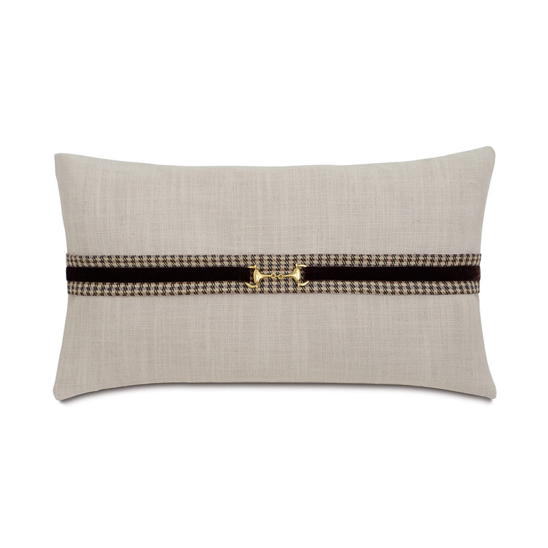 Equestrian Lumbar Pillow Cover & Insert, Faux Down