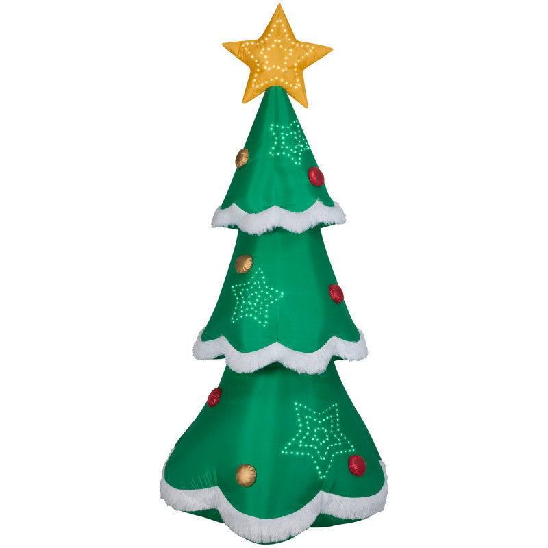 Lumières Airblown-Technique mixte-Arbre de Noël micro-DEL cousu-LG
