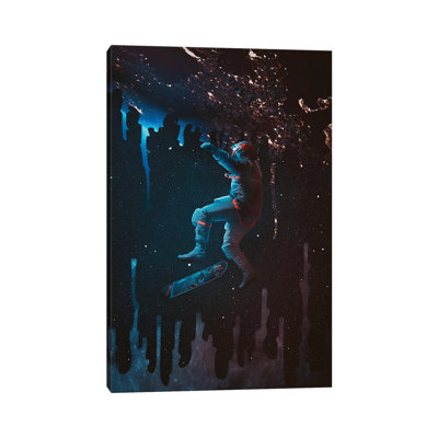 Space Skate by Marischa Becker - Wrapped Canvas Print