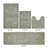 Granada Premium 100% Cotton 2155 GSM 4-Piece Bath Rug Set, OEKO-TEX® Certified, Non-Slip Spray Latex Backing, Plush Tufted, Super Absorbent, Machine Washable Bathroom Rugs for Bathroom, Shower, Tub & Vanity, Dark Sage-2028280122-2067894059