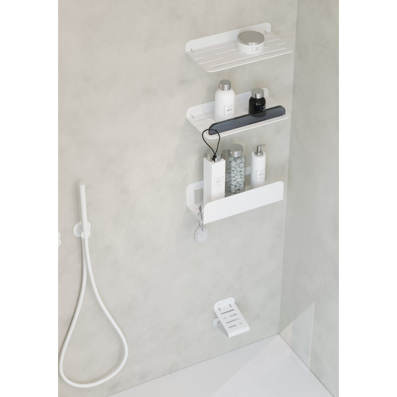 Sylacauga Metal Accent Shelf;Basket, White