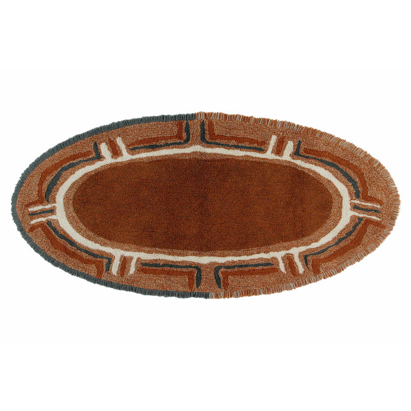 Tapis en laine Karibu, Ovale 3 pi 7 po x 6 pi 6 po