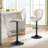 Swivel Adjustable Height Bar Stools, Faux Leather Upholstered Counter Stools-266348874