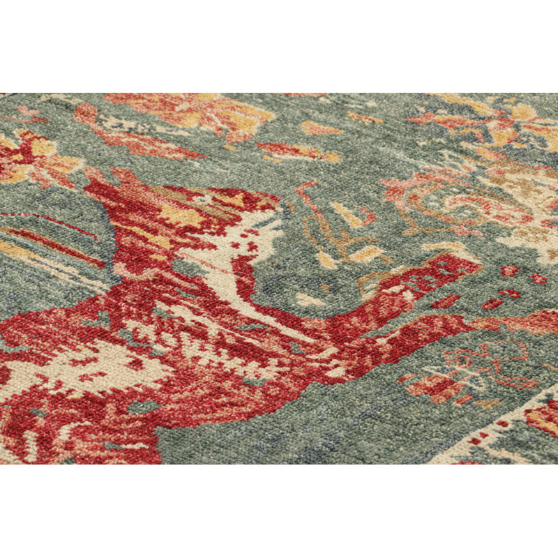 Burano Hand Knotted Wool Animal Print Area Rug, Rectangle 9' x 12'
