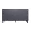 Armoire décorative noir mat, buffet à 4 portes en bois pour le couloir, avec tablettes réglables, structure stable, portes d'armoire à la mode et décoratives, entrée pour buffet, fonctionnelle