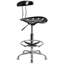 Vibrant Chrome Drafting Stool with Tractor Seat-950771693