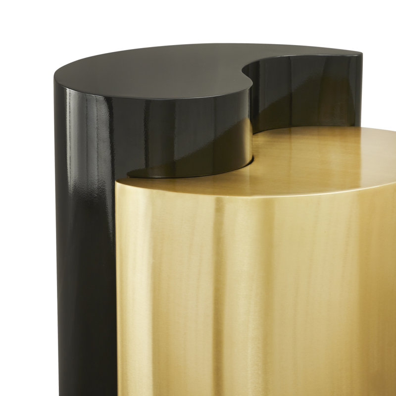 Table de bout de style moderne et contemporain 2 pièces avec cadre en tôle de fer