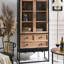 Buffet noir massif et bois manufacturé