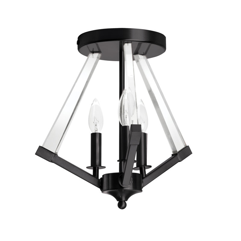 Plafonnier semi-encastré noir mat 180 W