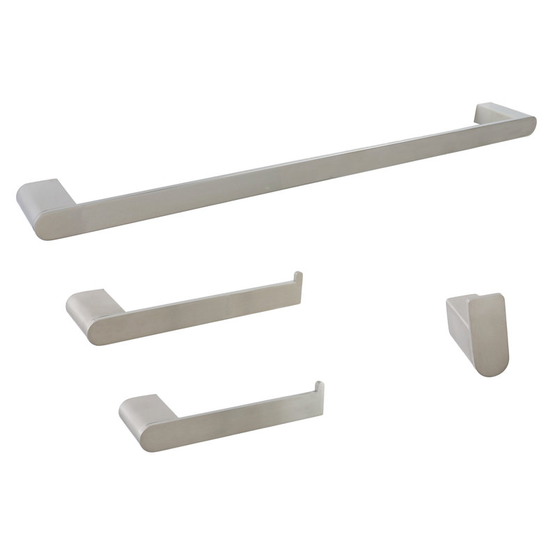 4 - Piece Bathroom Hardware Set, Brushed Nickel