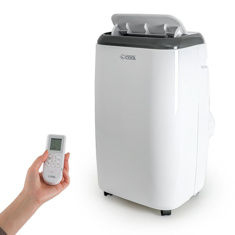White 8,000 BTU Portable Air Conditioner with Heater and Remote