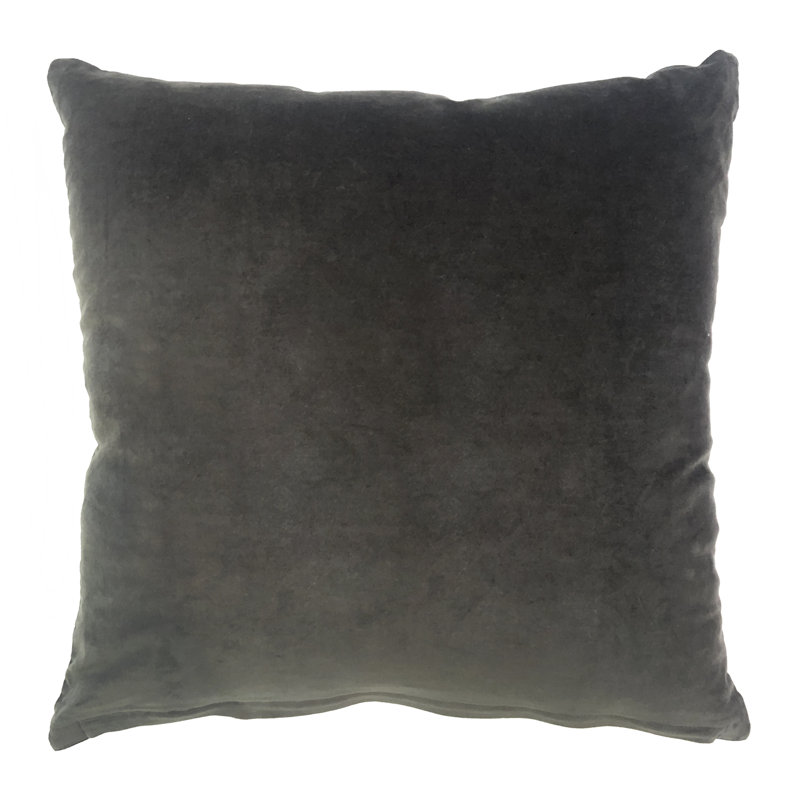 Embroidered Velvet Throw Pillow