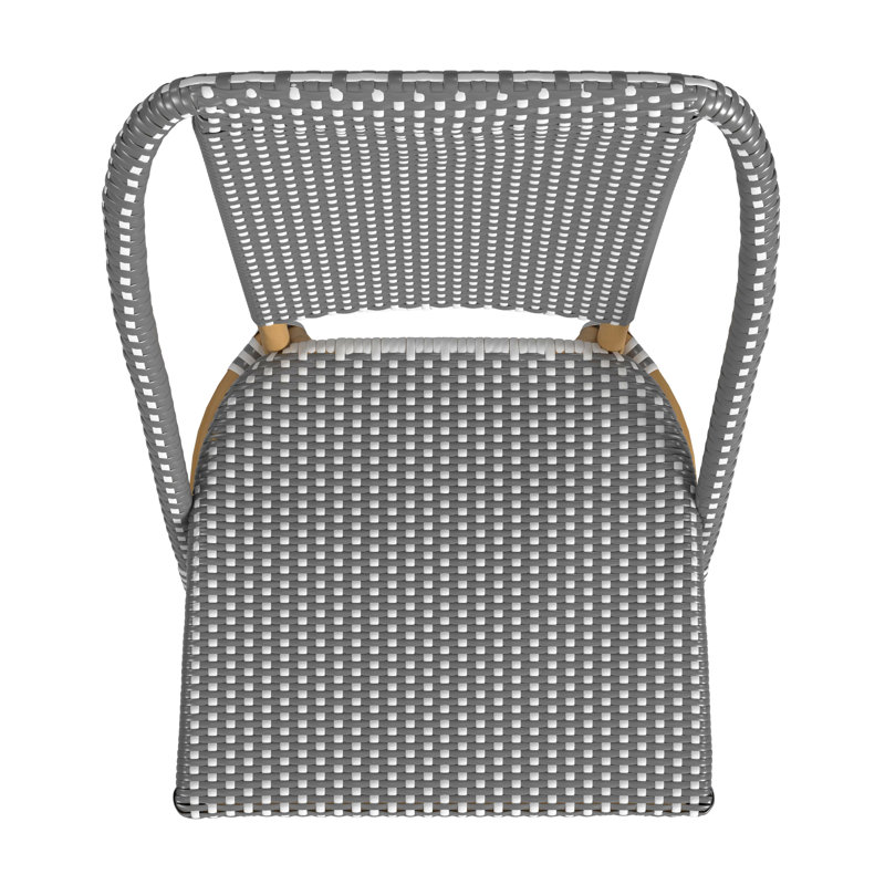 Tobias Outdoor Rattan Dining Chair, Gray/White
