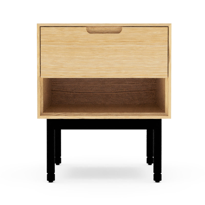 Munro End Table, White Oak