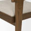 Chaise d'appoint de salle à manger en tissu crème et brun