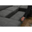 Canapé modulaire en U de 128 po avec repose-pieds et canapé modulaire réversible de 7 places avec siège de rangement, ensembles de canapés de salon avec repose-tête réglable, gris