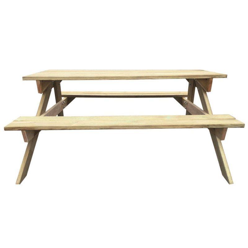 Wood Patio Dining Set with Rectangular Table