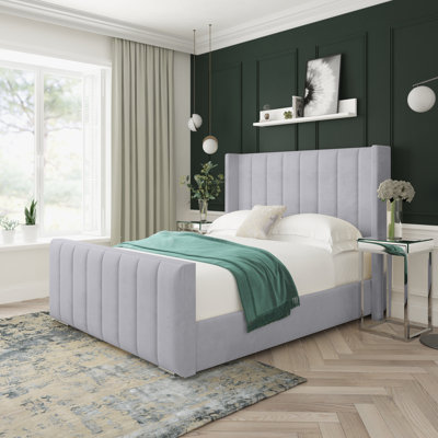 Willow Plush Velvet Upholstered Ottoman Bed Frame
