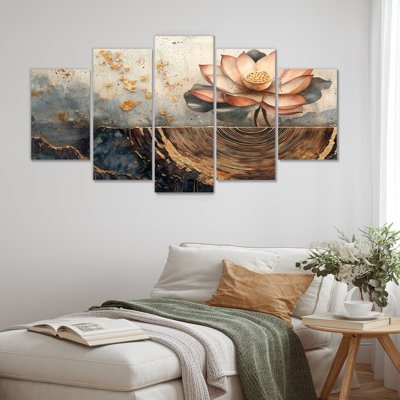 Fleurs de lotus Roots Of TheLake - Fleurs - Art mural moderne pour salon en diamant