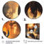 Double exposition orange brun brun - impression-309345866-309345867