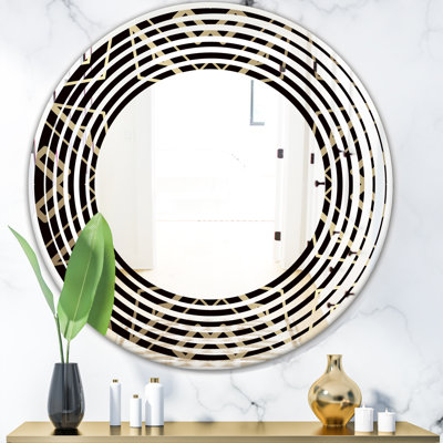 Wave Art Deco Modern Wall Mirror