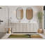 Meuble-lavabo double 84 po avec comptoir en quartz Chicago