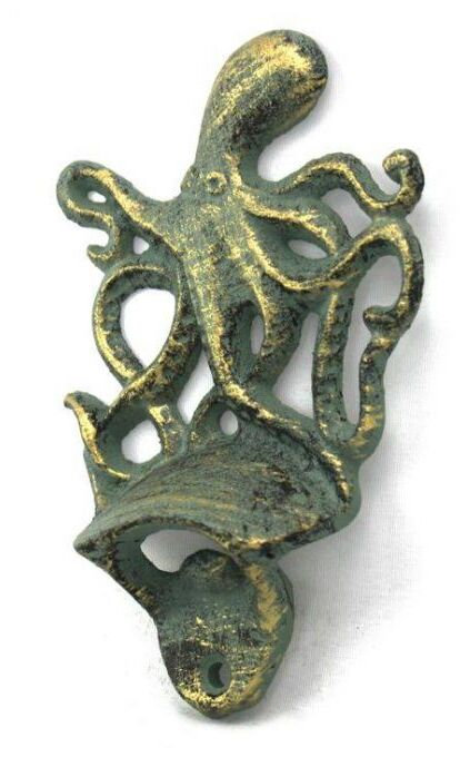 Ouvre-bouteille Faxon Octopus, Bronze antique