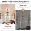 Luminaire suspendu rustique 4 lumières Farmhouse Chandelier