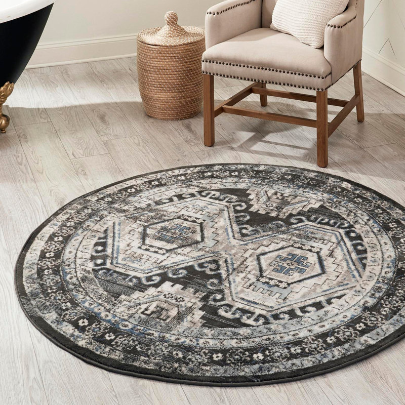 Shanil Oriental Indoor Rug, Round 3'1"