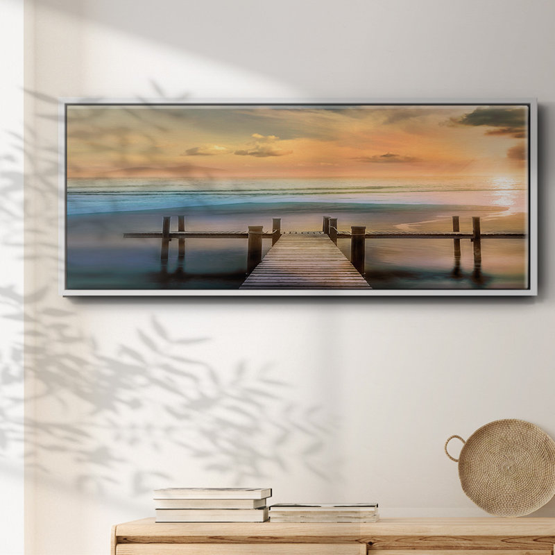 Malibu- Framed Canvas, 20" H x 50" W