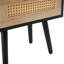 Table de bout en rotin 15,75 po avec tiroir et pieds en bois massif-1255508265